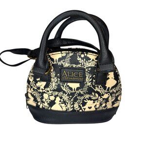Alice in Wonderland Disney Loungefly Handbag Crossbody Purse in Black and Cream